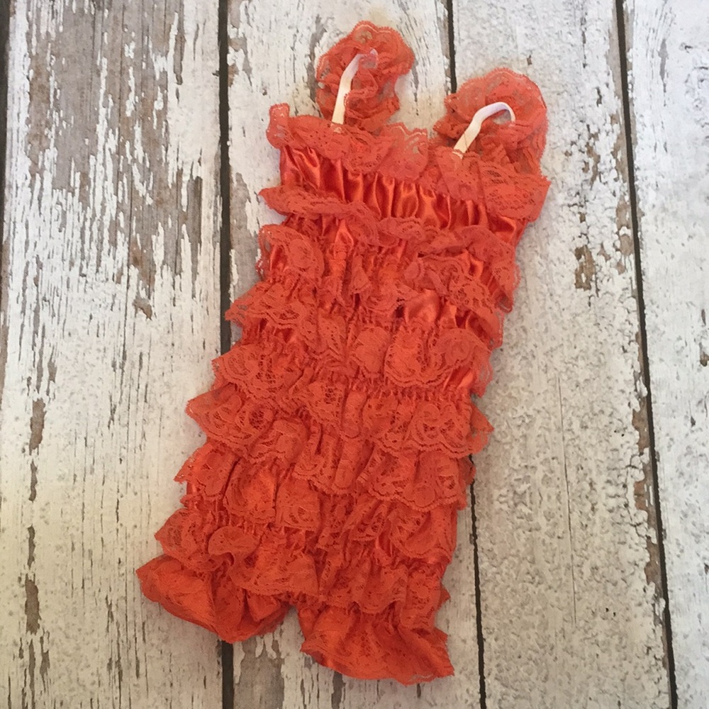 AdoraBelle Lace Romper - Sz S (0-9 Months)